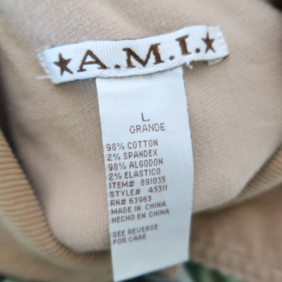 Vintage Y2K AMI khaki tan corduroy velvet button front jacket L - Picture 6 of 6